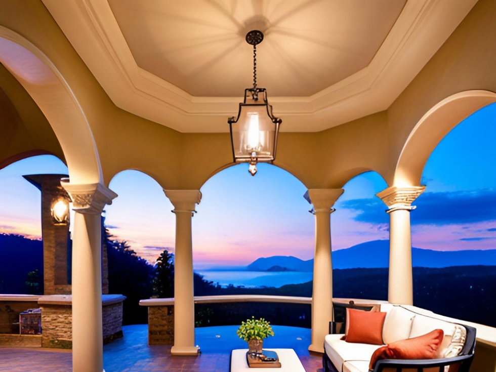 Modern dome shaped POP porch ceiling design - Beautiful Homes
